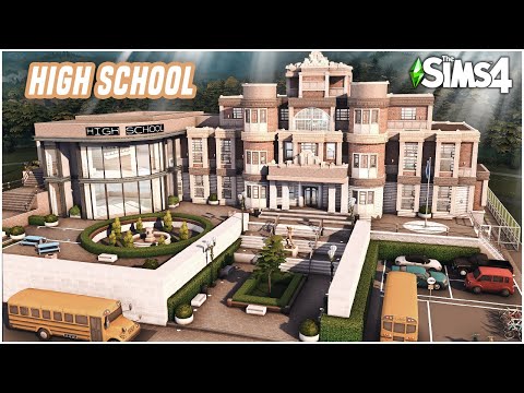 Sims 4 HIGH SCHOOL: School for HIGH SCHOOL YEARS [No CC] - Speed Build | Kate Emerald