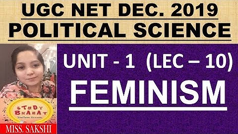 Feminism unit 1 Lec 10 ugc net 2019