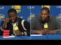 Draymond Green, Klay Thompson, Kevin Durant show frustration after Warriors OT loss | NBA on ESPN