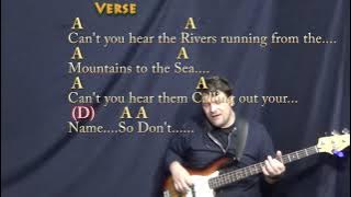 Don't Cry (Aestatis) Bass Guitar Cover Lesson in A with Chords/Lyrics