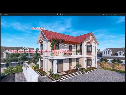Video Mua bán hồ sơ bản vẽ thiết kế biệt thự 2 tầng mái thái... - youtube