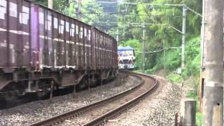 三島竹倉踏切200 EF66&EF210・コンテナ貨物②(EF66片目)
