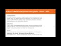 Master Backend Development With Python: Fastapi &amp; PostgreSql