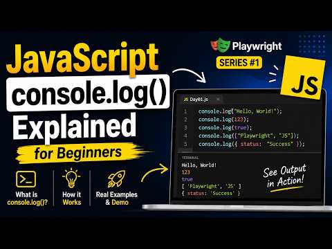 Playwright JavaScript Series #1 | console.log() Basics