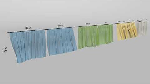 Curtains blowing Animated 3D