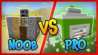 TINY house vs MODERN MINING house in Minecraft!
