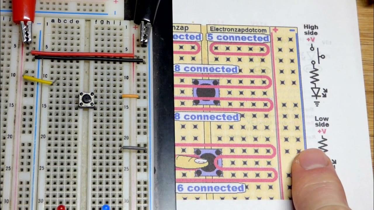 How To Use Push Button Switch On Breadboard Diagram Explained Open ...