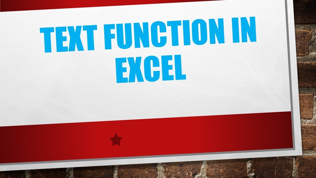 text-function-in-excel-youtube