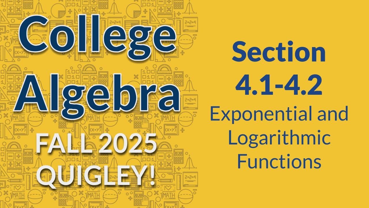 4.1-4.2 Exponential and Logarithmic Functions - YouTube