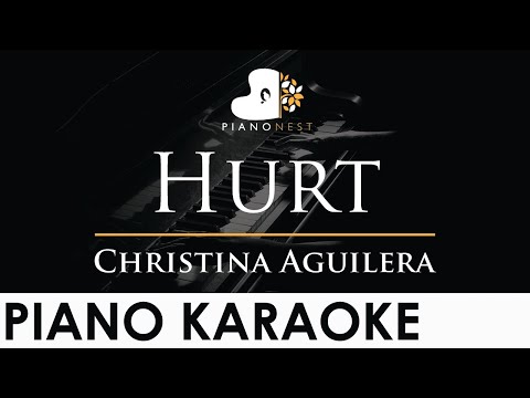 Christina Aguilera - Hurt - Piano Karaoke Instrumental Cover With Lyrics