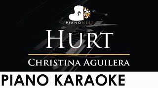Christina Aguilera - Hurt - Piano Karaoke Instrumental Cover with Lyrics