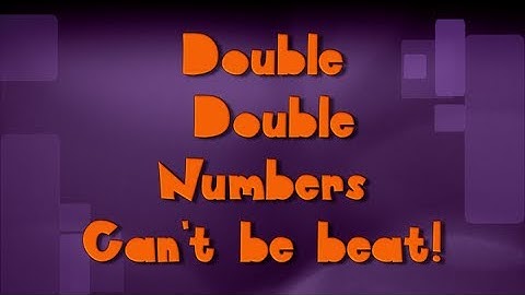 Double Number Song (adding double numbers 1-10)
