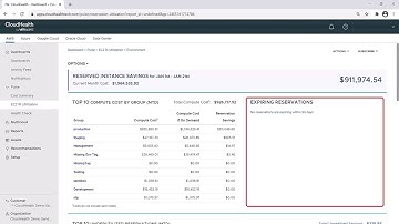 EC2 RI Utilization Pulse Report (AWS) - VMware Aria Cost powered by CloudHealth