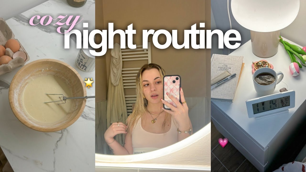 WINTER COZY NIGHT ROUTINE🎧 I everything shower, deep cleaning, journaling, cooking