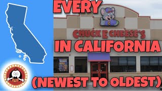 Every Chuck E Cheese's In California (Newest To Oldest)