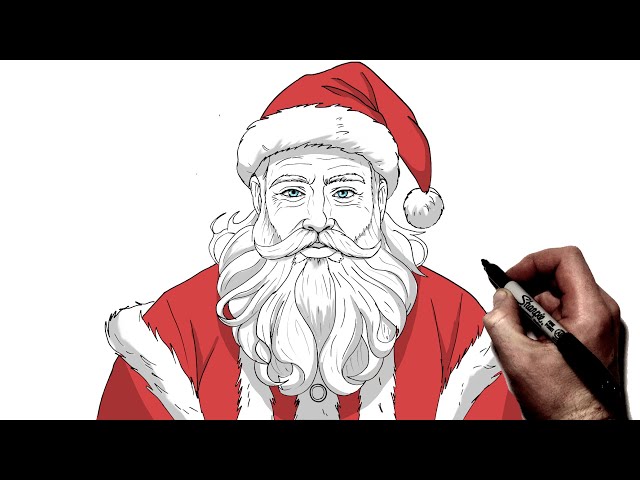 Santa Claus Drawing pic : r/pics