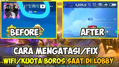 Cara Mengatasi/Fix Wifi/Kuota Boros Saat Di Lobby Padahal Tidak Ada Notif Mendownload | Mlbb Fix Bug