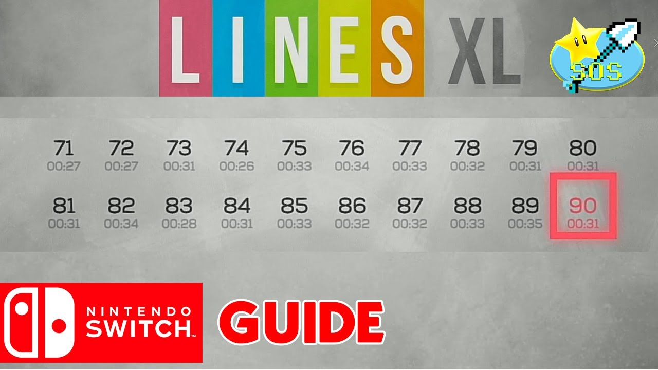 Lines XL (Switch) Guide Level 71 to 90 YouTube