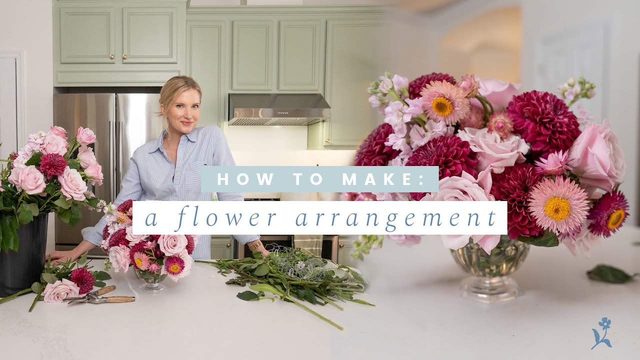 How to Make a Floral Arrangement at Home | DIY Flower Bouquet - YouTube