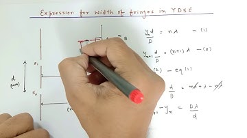Derivation of Expression of Fringe Width in YDSE interference |  STD 12 Physics | Wave Optics
