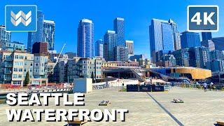 [4K] SEATTLE WATERFRONT PARK 2024 Walking Tour Vlog \& Travel Guide - Alaskan Way Project Update