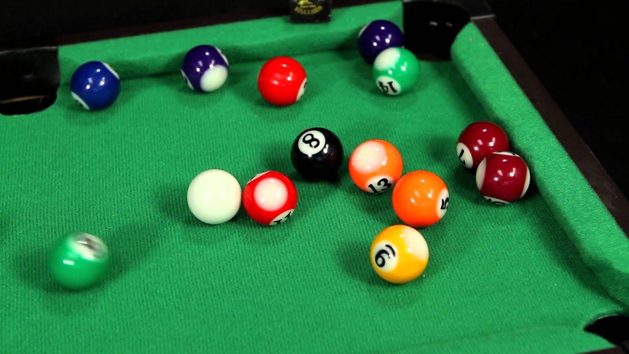 Ideal Rack Em Tabletop Pool - YouTube
