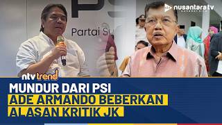 Mundur Dari PSI, Ade Armando Beberkan Alasan Kritik Jusuf Kalla: Pernyataan Pak JK Mengandung… | NTV