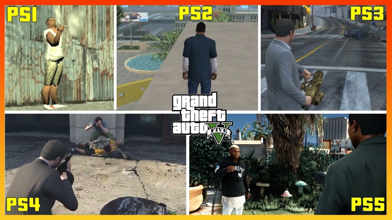 GTA SAN ANDREAS GRAPHICS COMPARISON PS1 VS PS2 VS PS3 VS PS4 VS PS5 #f, Grand  Theft Auto: San Andreas