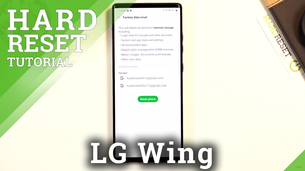 How to Factory Reset LG Wing Erase Content & Restore Settings Default
