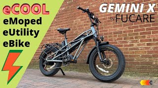 FUCARE GEMINI X Moped-Style eBike - DUAL BATTERY 20.8 Ah - 28mph - 750w - 20x4.0 Fat Tires