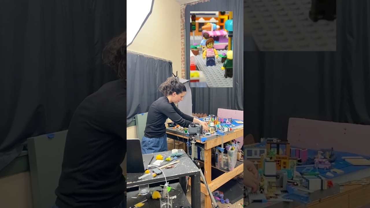 How we create our stop motion content 🎥 | LEGO BTS with Andrea Love #Shorts