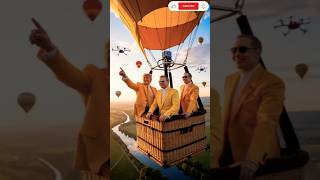Trump Musk &amp; Putin  Golden Hour Balloon Ride Sky High Vibes#ai#video#Trump#putin#Elonmask#shortsfeed