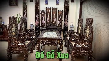 Bộ Ghế Phòng Khách Đại Cổ Xưa Cẩn Ốc Đẹp - Bàn Ghế Lối Cổ - Nội Thất Đồ Gỗ Đẹp - Trường Kỷ Xưa Đẹp