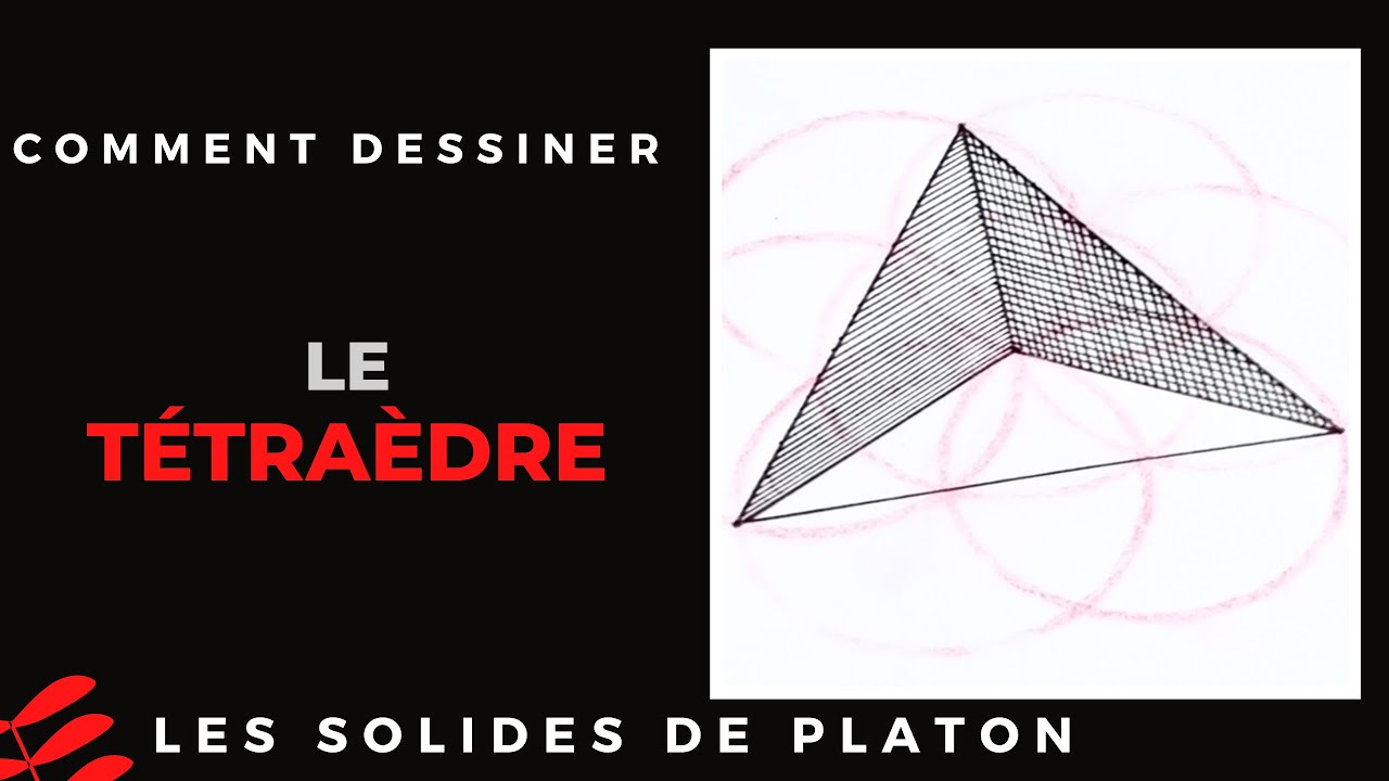 Le TÉTRAÈDRE solides de Platon géométrie sacrée Comment dessiner 4