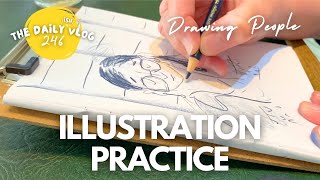 ILLUSTRATION PRACTICE - drawing people in Sheffield - The Daily(ish) Vlog 246