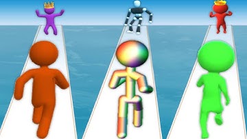 Giant Rush vs Tall Man Run vs Color Race 3D - Satisfying Triple Mobile Games