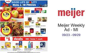Meijer Weekly Ad - MI 09/23 - 09/29