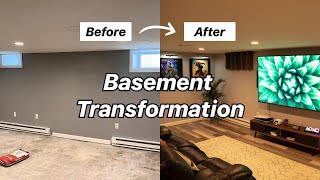 Stunning Basement Makeover - Transforming our Basement into the Ultimate Hangout Spot