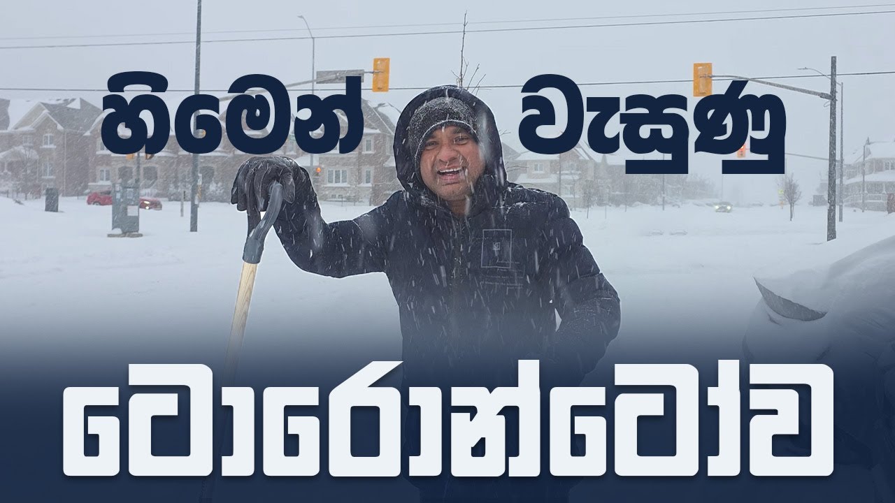 පැය කිහිපයක සිට කැනඩාවේ ටොරොන්ටෝ නගරයට දැඩි හිම පතනයක්....
