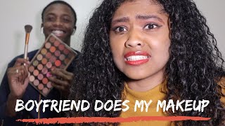 MY BOYFRIEND DOES MY MAKEUP| KayTube