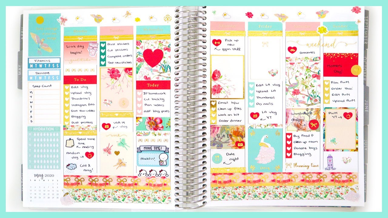 Plan With Me in My Erin Condren Life Planner - YouTube