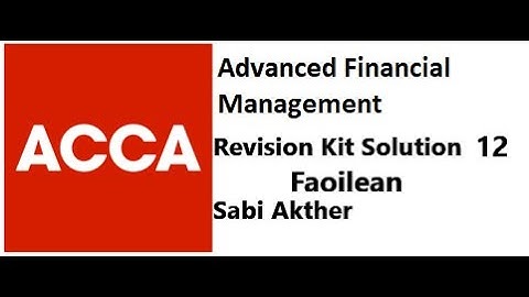AFM Revision Kit Solution 12 Faoilean