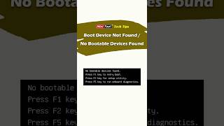 No Bootable Devices Found? 3 Easy Solutions! #windowstips #blackscreen