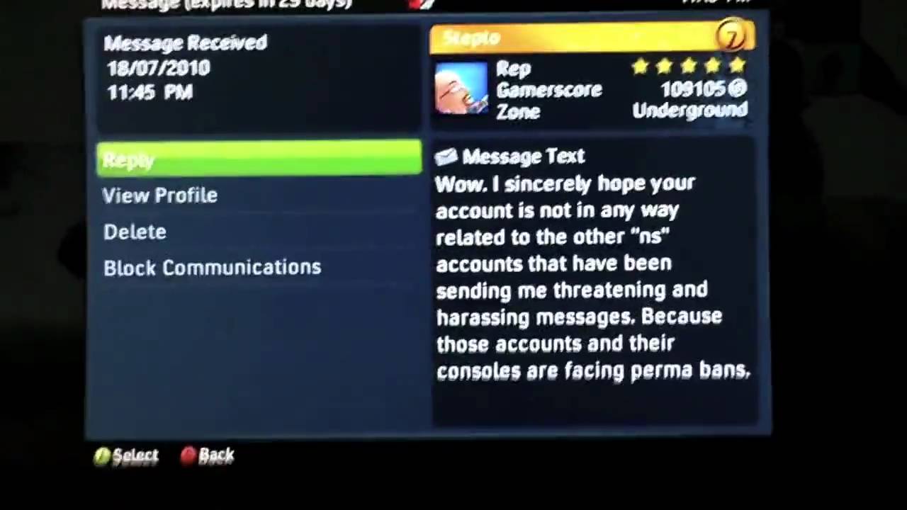 Xbox Live Moderator Threatens Me - YouTube