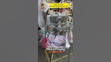 Desktop spout pouch filling and capping machine for detergent liquid.#JKMF #packingmachine