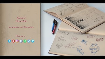 Ink drawings for CGMA Dynamic Sketching courses 1 & 2