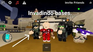 Invadindo bases com 4 tanks. Agradecimento pelos 10 inscritos. [Magnata da guerra ~ Roblox].