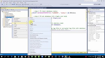 SQL Server Database Status Online, offline, Suspect, standby, Emergency