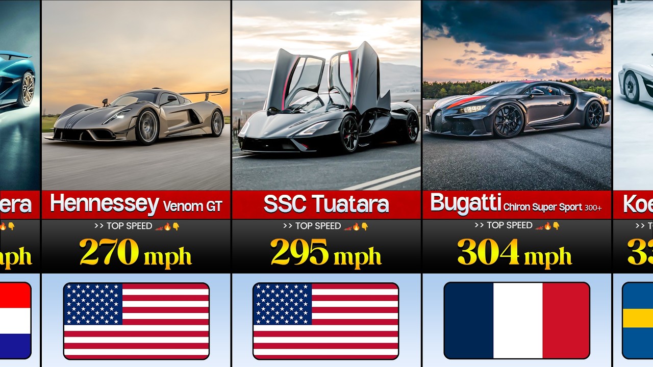 50 Fastest Cars in the World 2026 🏎️🔥