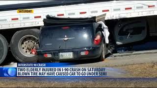 Two injured in I-90 crash between Billings and Laurel